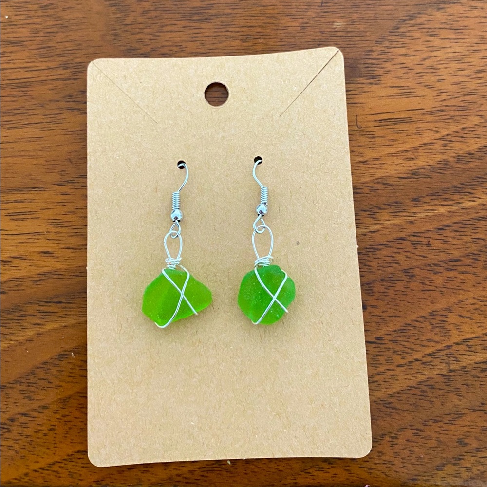 Handmade sea glass earrings